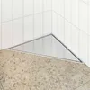 vidaXL Siphon de douche triangulaire 2 en 1, argenté, 32 x Voir les images du produit 2