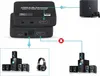 Diagram showing how an HDMI converter connects a gaming console to audio output devices. Voir les images du produit