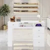 Nagelfrisiertisch mit 4 Schubladen, Regal, 2 Ablagen & Produktbild-Vorschau 2