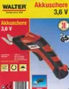 WALTER Akkuschere 3,6V Li-Ion Akku Rot-Schwarz Elektrische Produktbild-Vorschau 1