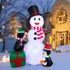 GOPLUS 180cm aufblasbarer Schneemann mit bunt LED-Lichtern, Produktbild-Vorschau 1
