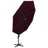 vidaXL Parasol avec mât en aluminium 4 couches rouge Voir les images du produit 2