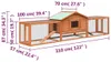 vidaXL Králikáreň 310x70x87 cm Borovicové a jedľové drevo Náhľad obrázku produktu 7