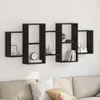 vidaXL Półka ścienna o wyglądzie czarnego dębu 159x18x65 cm Podgląd zdjęcia produktu 2