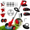 21V Akku Rasentrimmer mit 2 Akkus & Ladegerät, Räder, Produktbild-Vorschau 1