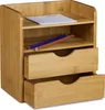 relaxdays 10020323_0 relaxdays Schreibtisch-Organizer braun Podgląd zdjęcia produktu 1