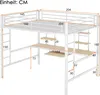 Hochbett mit Rausfallschutz, Lattenrost, Schreibtisch und Produktbild-Vorschau 7