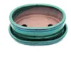 Bonsai-Schale mit Untersetzer, Größe 2 – grün – oval – Produktbild-Vorschau 2