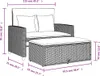 vidaXL Sofa ogrodowa z poduszkami 2-osobowa z czarnego Podgląd zdjęcia produktu 14
