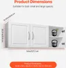 A diagram showing the dimensions of a white wall cabinet with two doors. Podgląd zdjęcia produktu