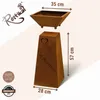 Rostikal Willkommen Säule Garten Rost 72 cm mit Dekoschale Produktbild-Vorschau 2