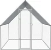 vidaXL Outdoor-Hühnerkäfig 2x2x1,92 m Verzinkter Stahl Produktbild-Vorschau 1