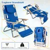 COSTWAY Strandstuhl klappbar, Campingstuhl mit Fußteil, Produktbild-Vorschau 3