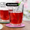 com-four® 8x Glas-Untersetzer für Getränke - Runde Produktbild-Vorschau 2