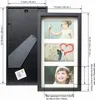 A black multi-photo frame with dimensions indicated by measurement lines and text. Náhled obrázku produktu
