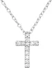 Kreuz Kette: Zirkonia Anhänger Halskette Silber 925 Produktbild-Vorschau 1
