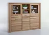 Vitrine Highboard Sideboard Tabea in Kernbuche geölt Produktbild-Vorschau 1