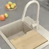 AjieQAQ Küchenarmatur Beige mit ausziehbarer Brause – Slim Produktbild-Vorschau 8