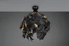 Suspension LEAVY noir et or, 1xE27x28W, métal, dimensions : Voir les images du produit 7