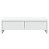 A white monitor stand with two drawers, shown from the front on a white background. Anteprima dell’immagine prodotto