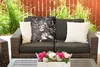 MuchoWow® Outdoor Kissen - Sepia - Frau - Schmetterling - Produktbild-Vorschau 5