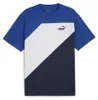 PUMA Herren Power Colorblock Tee Baumwolle T-Shirt Farbwahl Produktbild-Vorschau 2