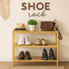 BEGRYF Schuhregal aus Bambus 3 Ebenen 70 cm Schuhablage Produktbild-Vorschau 5