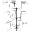 A black metal hat stand with multiple tiers and holders for hats. Produktbild-Vorschau