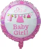 Oblique Unique Folien Luftballon It's a Baby Girl! rund Produktbild-Vorschau 1