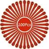 A circular arrangement of orange plastic trimmer blades with a red circle in the center displaying the text '100Pcs'. Produktbild-Vorschau