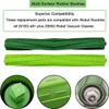 Product image showing replacement rubber brushes for a robot vacuum cleaner, with close-up views of the brush ends and texture. Podgląd zdjęcia produktu