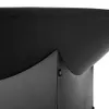 A close-up view of the edge of a black metal fire pit. Produktbild-Vorschau