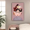 MuchoWow® - Leinwandbilder - Pastell - Frau - Blumen - Produktbild-Vorschau 2