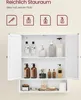 VASAGLE Spiegelschrank, Badschrank, 2 Spiegeltüren, offenes Produktbild-Vorschau 7