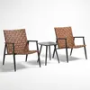 home24 Balkonset - 3-teilig - Stahl / Polyrattan - Braun Produktbild-Vorschau 5
