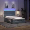 Ottoman-Bett mit Matratzen & LEDs Dunkelgrau 140x200 cm Produktbild-Vorschau 2