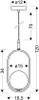 Lampa wisząca Cordel czarno-biała 1xG9x28W szkło Podgląd zdjęcia produktu 4