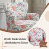 Ohrensessel Bunt, Vintage Sessel Wohnzimmer mit Holzbeinen Produktbild-Vorschau 3
