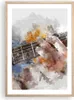 Gerahmtes Poster - Rahmen in heller Eiche - Gitarre Musik - Produktbild-Vorschau 1