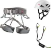Klettersteigset "Via Ferrata Twist Shard Set" von Ocun; bestehend aus einem Klettergurt; einem Helm und zwei Karabinern. Produktbild-Vorschau