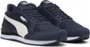 A pair of navy blue Puma sneakers with white accents, shown from a slightly elevated side angle against a white background. Anteprima dell’immagine prodotto
