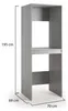 Flagler – Großer Mehrzweckschrank, 70x195 cm Grau, ein Produktbild-Vorschau 3
