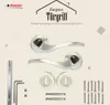 A product image showcasing door handles and their accessories, with marketing text and branding. Produktbild-Vorschau