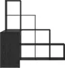 Biurko Narożne Z Półką Czarny Dąb 101,5 X 149,5 X 149,5 Cm Podgląd zdjęcia produktu 5