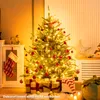 A decorated Christmas tree with presents underneath, in a warm, indoor setting. Produktbild-Vorschau