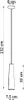 A line drawing of a pendant lamp with dimensions indicated. Produktbild-Vorschau