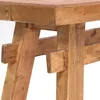 A close-up view of the wooden joinery of a bench. Produktbild-Vorschau