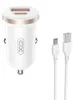 XO Autolader CC56 PD 30W QC, 1x USB, 1x USB-C, wit + USB Productafbeelding-voorbeeld 1