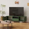 A living room scene with a TV stand, TV, coffee table, and plant. Podgląd zdjęcia produktu