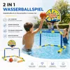 Gioco acquatico 2 in 1 con canestro da basket e porta da Anteprima dell’immagine prodotto 2